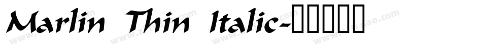 Marlin Thin Italic字体转换